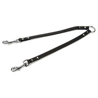 Produktbild von Beeztees Doppelleine aus Leder in Schwarz 30 cm 12 mm
