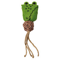 Produktbild von Beeztees Dschungel Raddi Katzenspielzeug Krokodil aus Filz mit Katzenminze Grün 18x6x4 cm