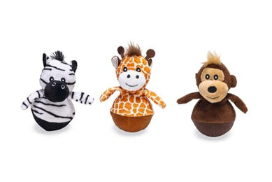 Beeztees Dschungel Wobblers Katzenspielzeug aus Plüsch bunt – Bild 1 von 9