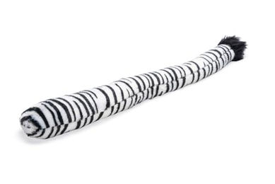Beeztees Dschungel Zebraschwanz Hundespielzeug aus Plüsch Schwarz/Weiß – Bild 1 von 5