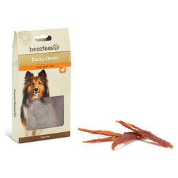 Beeztees Ducky Chews Kausnack für Hunde mit Ente und Huhn glutenfrei 90 g 8 Stück - 8 x 90 g – Bild 1 von 2