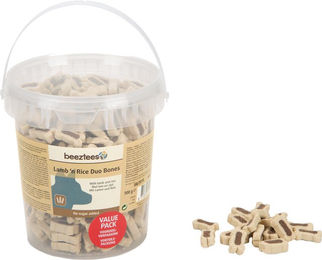 Beeztees Duo Bones Belohnungssnack Lamm und Reis zuckerfrei 150 g - 14 x 150 g – Bild 1 von 2