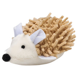Beeztees Eco Katzenspielzeug Igel Mozi aus Plüsch mit Catnip in Braun Beige Weiß – Bild 1 von 5