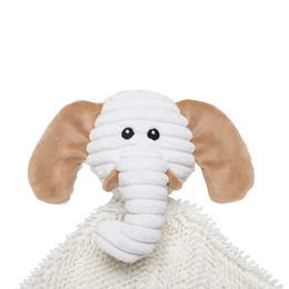 Beeztees Eco Kuscheltuch Nory Hundespielzeug aus Plüsch beige und weiß – Bild 1 von 2