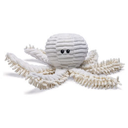 Beeztees Eco Octopus Okki Plüschspielzeug für Hunde aus Fleece in Beige und Weiß – Bild 1 von 3