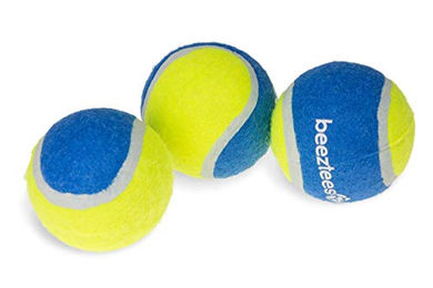 Beeztees Fetch Tennisball für Hunde blau-gelb aus Plüsch – Bild 1 von 6