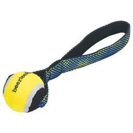 Beeztees Fetch Tennisball Otis Hundespielzeug aus Cord in Blau/Gelb – Bild 1 von 5