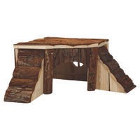Produktbild von Beeztees Forest Blockeckhütte aus Holz für Nager 35 x 35 x 16 cm Braun