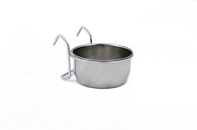 Beeztees Futternapf aus Edelstahl mit Haken Silber 0,3 l - 0,3 l – Bild 1 von 2