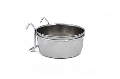 Beeztees Futternapf aus Edelstahl mit Haken Silber 0,6 l - 0,6 l – Bild 1 von 2
