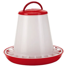 Beeztees Futtersilo für Wildvögel mit Deckel aus Kunststoff rot weiß - 6 kg – Bild 1 von 3