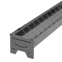 Beeztees Futtertrog für Geflügel aus Metall 50 cm Silber – Bild 1 von 4