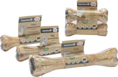Beeztees Gefüllter Kauknochen mit Pansen aus Rind 3 x 15 cm – Bild 1 von 2