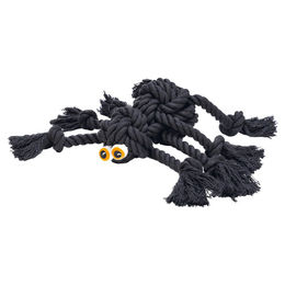 Beeztees Halloween Flossy Spinne Hundespielzeug aus Baumwolle Schwarz – Bild 1 von 2