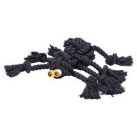 Produktbild von Beeztees Halloween Flossy Spinne Hundespielzeug aus Baumwolle Schwarz