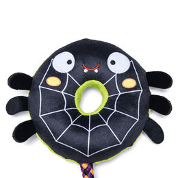 Beeztees Halloween Plüsch-Hundespielzeug Spinne in Schwarz und Grün mit Squeaker – Bild 1 von 2