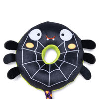 Produktbild von Beeztees Halloween Plüsch-Hundespielzeug Spinne in Schwarz und Grün mit Squeaker