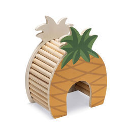Beeztees Hamsterhaus Ananas aus Holz in Gelb – Bild 1 von 6