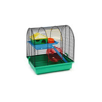 Produktbild von Beeztees Hamsterheim Grim2 Hamsterhaus für Nagetiere aus Metall Schwarz Grün 37 x 25 x 39 cm