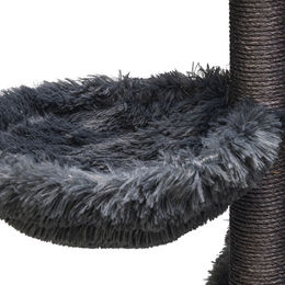 Beeztees Hängender Plüsch-Korb für Katzen als Kratzbaum-Schlafplatz Grau 35 cm – Bild 1 von 2