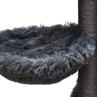 Produktbild von Beeztees Hängender Plüsch-Korb für Katzen als Kratzbaum-Schlafplatz Grau 35 cm