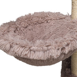Beeztees Hängendes Katzenbett Duco Plüsch für Kratzbäume Taupe Ø 35 cm – Bild 1 von 2