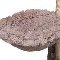 Produktbild von Beeztees Hängendes Katzenbett Duco Plüsch für Kratzbäume Taupe Ø 35 cm