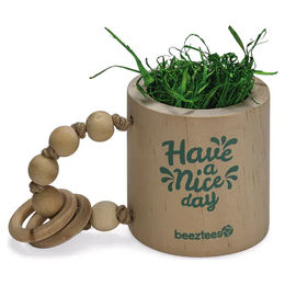 Beeztees Holz Tunnel Nagerspielzeug für Kaninchen und Nagetiere 16,5x10x10 cm beige – Bild 1 von 13