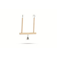 Produktbild von Beeztees Holzschaukel mit Glocke für Vögel in Braun und Natur