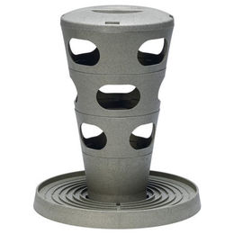 Beeztees Hühner Futterturm Snackturm aus Kunststoff Grau 30 x 30 x 36 cm – Bild 1 von 13