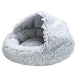 Beeztees Hundebett Kiki Grau Welpenliege aus Plüsch Mini – Bild 1 von 9