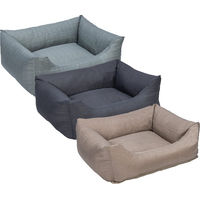 Produktbild von Beeztees Hundebett Sofixa Grau aus Baumwolle 65 x 60 x 20 cm