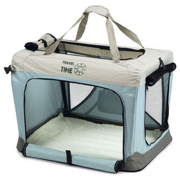 Beeztees Hundebox Travel Time Transportbox aus Nylon in Blau 70 x 52 x 52 cm – Bild 1 von 2