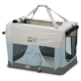 Beeztees Hundebox Travel Time Transportbox aus Nylon in Blau 81 x 58 x 58 cm – Bild 1 von 3