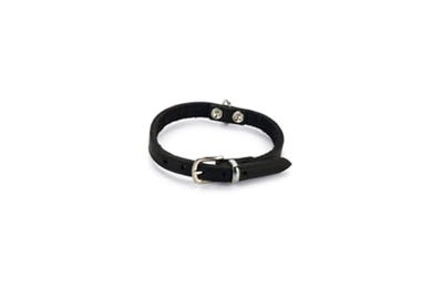 Beeztees Hundehalsband aus Leder schwarz 23-28 cm – Bild 1 von 2