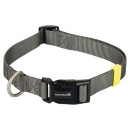 Beeztees Hundehalsband aus Nylon in Dunkelgrau verstellbar 48-70 cm – Bild 1 von 2