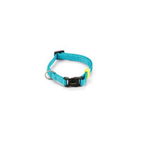 Produktbild von Beeztees Hundehalsband aus Nylon in Hellblau Türkis verstellbar 20-30 cm x 10 mm