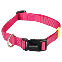 Produktbild von Beeztees Hundehalsband aus Nylon in Rosa, verstellbar von 48 bis 70 cm
