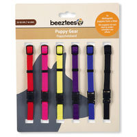 Produktbild von Beeztees Hundehalsband für Welpen aus Nylon im 6er Pack bunt 22-35 cm