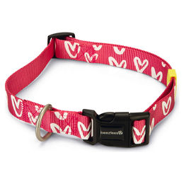 Beeztees Hundehalsband Herz aus Nylon in Pink 48-70 cm – Bild 1 von 2