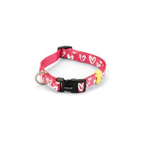 Produktbild von Beeztees Hundehalsband Herz aus Nylon in Pink, verstellbar 26-40 cm - 26 cm