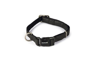 Beeztees Hundehalsband Macleather aus Kunstleder schwarz 45-70 cm – Bild 1 von 2