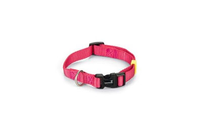 Beeztees Hundehalsband Nylon Uni Rosa 26-40 cm – Bild 1 von 2