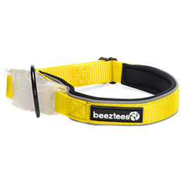 Produktbild von Beeztees Hundehalsband Parinca Safety Gear LED Nylon gelb wasserabweisend mit Akku
