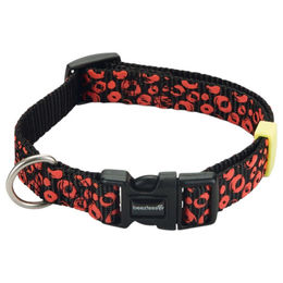 Produktbild von Beeztees Hundehalsband Scribbles Schwarz aus Nylon verstellbar 26 - 40 cm