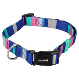 Beeztees Hundehalsband Stripes aus Nylon bunt verstellbar 48-70 cm – Bild 1 von 2