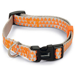 Beeztees Hundehalsband Triangle aus Nylon in Hellgrau verstellbar 26-40 cm – Bild 1 von 2