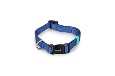 Beeztees Hundehalsband Uni aus Nylon in Blau, verstellbar von 35 bis 50 cm – Bild 1 von 2