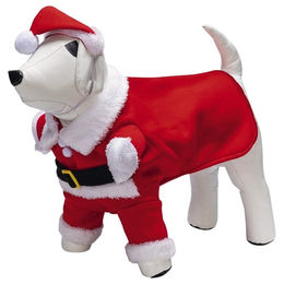 Produktbild von Beeztees Hundekostüm Weihnachtsmann Mantel Rot Rückenlänge 28 cm
