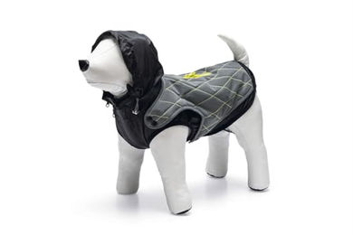 Beeztees Hundemantel Allia Safety Gear reflektierend grau wasserabweisend Polyester Größe 68 cm – Bild 1 von 5
